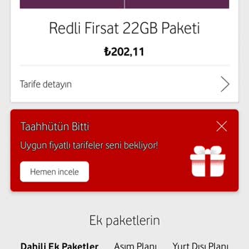 Vodafone Tarife Değişimi Hüsranı