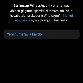 WhatsApp Ban Yedim