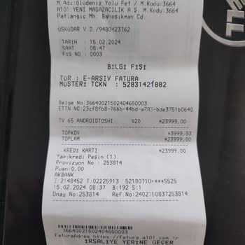 A101 Den Aldığım Televizyon Teslim Edilmedi Paramı İadesi Yapılmadı