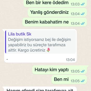 Lilabutik Yanıltıcı Ürün Gönderimi Ve İade Sorunları