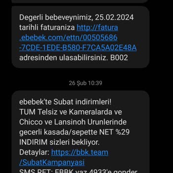 Ebebek Sipariş Ortada Yok