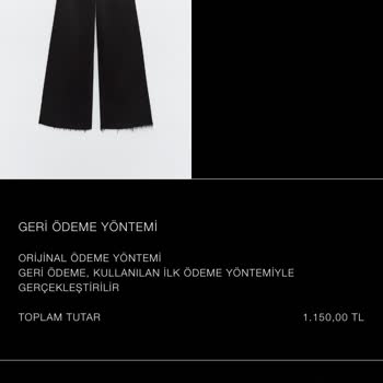 Zara Ücret İadesi Yapılmaması