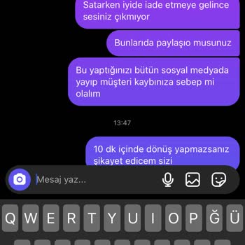 LNT Step İade Etmeye Çalıştığım Ürün İçin Geri Dönüş Yapılmıyor