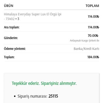 iplikreyonu.com Siparişim Yanlış Geldi