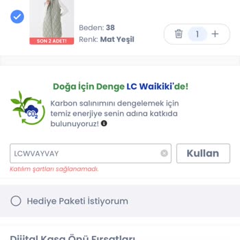 LCW Kampanyadan Yararlanamıyorum