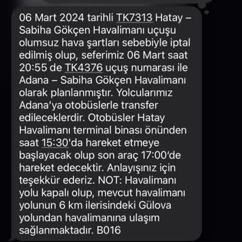 THY Türk Hava Yollar 5 Saat Rötar Aç Susuz Ve Taksi Parası Verdim Yok Yere
