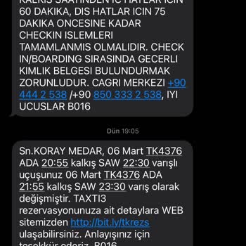 THY Türk Hava Yollar 5 Saat Rötar Aç Susuz Ve Taksi Parası Verdim Yok Yere