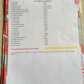 Pilot Garage Ekspertiz Yanlış Bilgi Veriyor