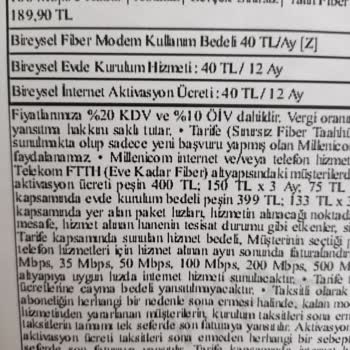 Millenicom Her Ay Fatura Ya Yapılan Zam