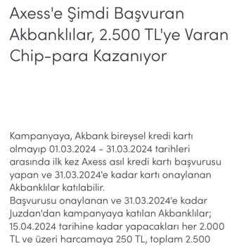 Akbank Chip Para Kampanyası Yalanı