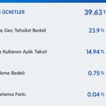 Turkcell TÖHAŞ Geç Tahsilat Ücreti Hk