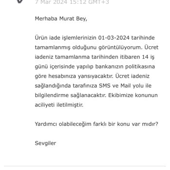 Vivense İade Paramı Yatırmıyor!?