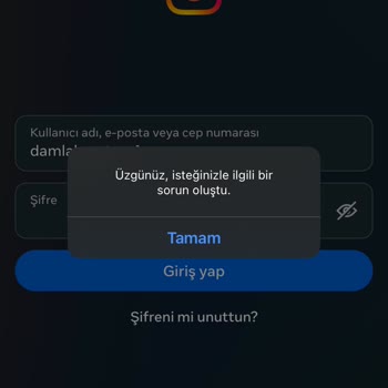 İPhone Telefondan Instagram'a Giriş Yapamıyorum