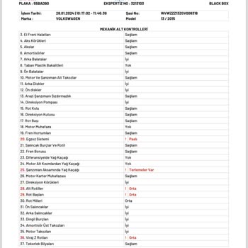 İzmir Buca Pilotgarage Yanlış Bilgi İçeren Ekspertiz Raporu