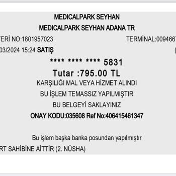 Medical Park Hastanesi Yenidoğan Muayene Ücreti İle İlgili Şikayet