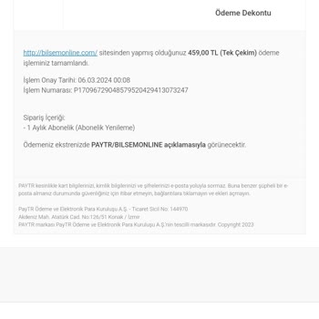 Bilsem Online İznim Olmadan Kartımdan Para Çekmiş!