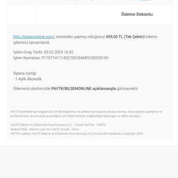 Bilsem Online İznim Olmadan Kartımdan Para Çekmiş!