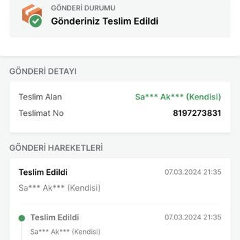 Trendyol Express Trendyol Dan Alınan Ve Trendyol Expres E Verilen Kargonun Kayıp Olması