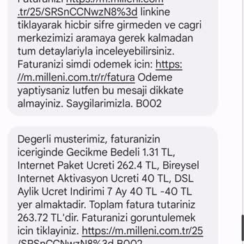 Millenicom Fatura Sürprizi Ve İnternet Sorunları