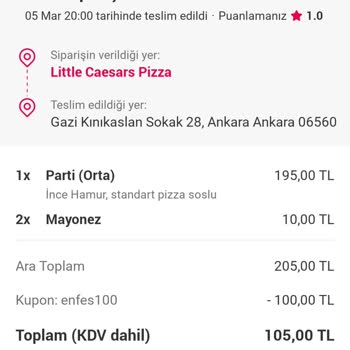 Little Caesars Gıda Zehirlenmesi Geçirdim