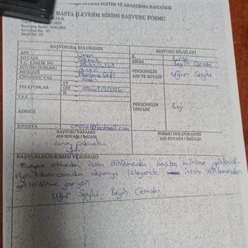 Bursa Yüksek İhtisas Eğitim ve Araştırma Hastanesi Hastane Randevusu Ve Doktor İletişimi Hakkında Şikayet