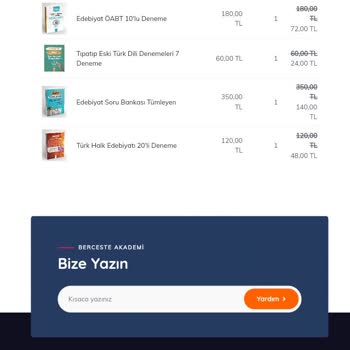 Berceste Akademi Siparişim 1 Aydır Gelmedi