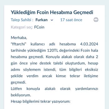 Paytr Mobile2 Global Oyun İçi Satın Alımın Hesaba Geçmemesi