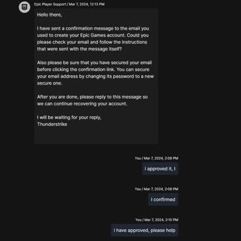 Epic Games Account Recovery Error