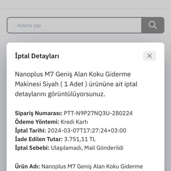 Epttavm Ofisturka Mağazası 8 Gün Sonra Sipariş İptal Ediyor