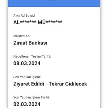 Ziraat Bankası Ve Kurye Gecikmesi: Müşteri Beklentisi Karşılanamadı