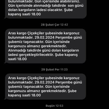Aras Kargo Getirilmeyen Kargolar Şikayeti