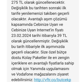 Vodafone Un Hem Fazla Para Alıp Hem De Faturalıya Geçirme Çabası