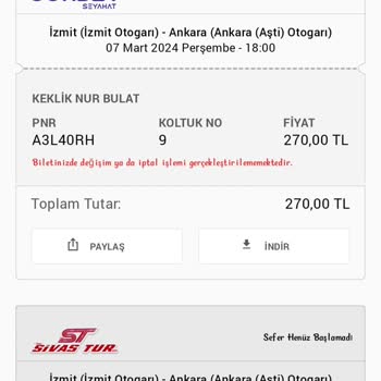 Obilet Otobüs Belirlenen Saatte Gelmedi.