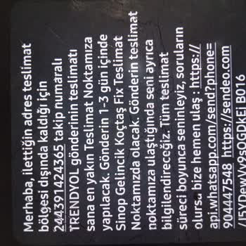 Trendyol Ve Sendeo Kargo Teslimat Sorunu