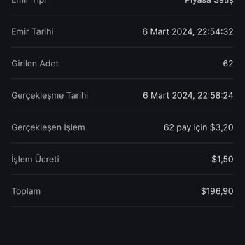 Midas Sattığım Hissenin Tüm Ödemesini Yapmadı