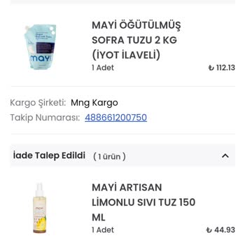 Mayi Tuz Farklı Ürün Gönderilmesi