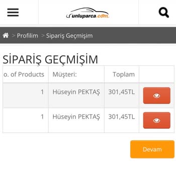 Ünlü Oto (unluparca.com) Unluparca.com Para İadesi