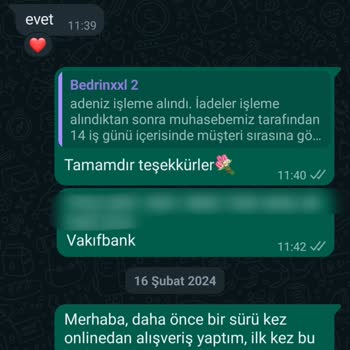 Bedrinxxl İsimli Marka Para İademi Gerçekleştirmiyor.
