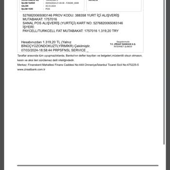 Turkcell Fazla Fatura Çekimi