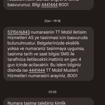 Türk Telekom Kimlik Uyuşmazlığı Sebebiyle Hat Taşıyamama.