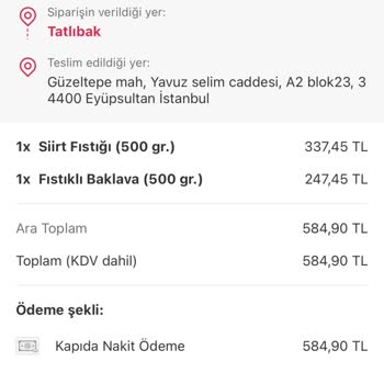 Tatlıbak Kötü Kokulu Ürün Satıyorlar
