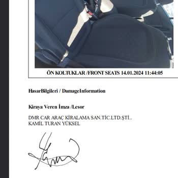 Dmr Car Araç Kiralama Depozito 250 Euro Geri Göndermiyorlar