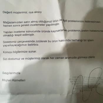 Boyner Elemanın Saygısızlığı Ürünün Arkasında Durmayışınız