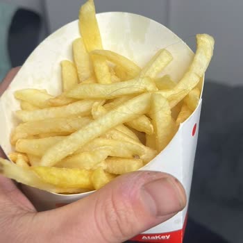 Burger King Güneşli Petek Şubeden Patateste Kocaman Saç Çıktı