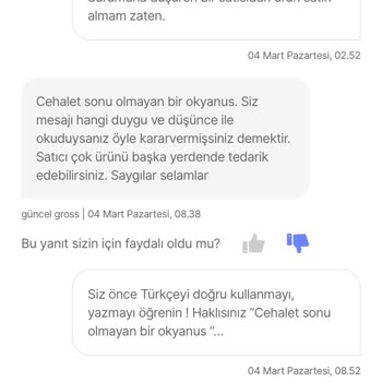 Güncel Gross Adlı Hepsiburada Satıcısının Tavır, Davranış Usulsüzlüğü