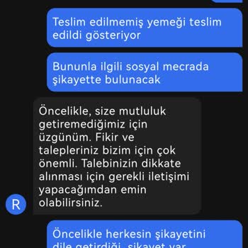 Getir Yemek İptal Edilemeyen Yemek