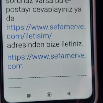 Sefamerve Para İade Talebi