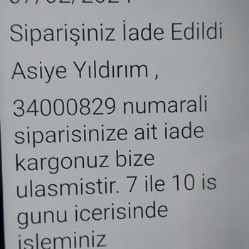 Sefamerve Para İade Talebi
