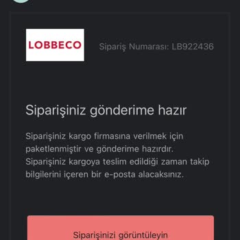 Lobbeco 2023 Kasım Siparişim Hala Elime Ulaşmadı