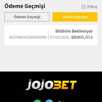 Jojobet Para Transferim Saatlerdir Bildirim Bekleniyor Yazıyor